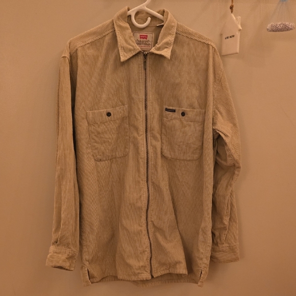 Levi's Other - Y2K 90s Mens Levis Zip Up Corduroy Shirt
